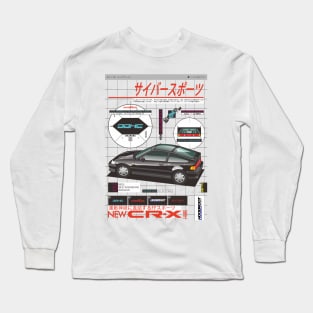 CRX CIVIC ARTWORK white Long Sleeve T-Shirt